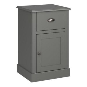 *Sandringham 1 Door 1 Drawer Bedside Grey - Avery Furnishings