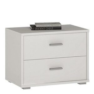 *4 You 2 Drawer low chest/ Bedside in Pearl White - Avery Furnishings