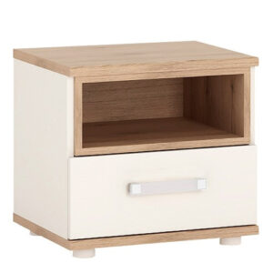 4KIDS 1 drawer bedside cabinet with opalino handles - Avery Furnishings