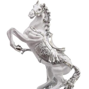 1128 White & Silver Horse angel tree topper - Avery Furnishings