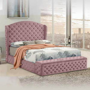 Abramo Bed Frame Soft Plush Velvet - Choice Of Colours - Avery Furnishings